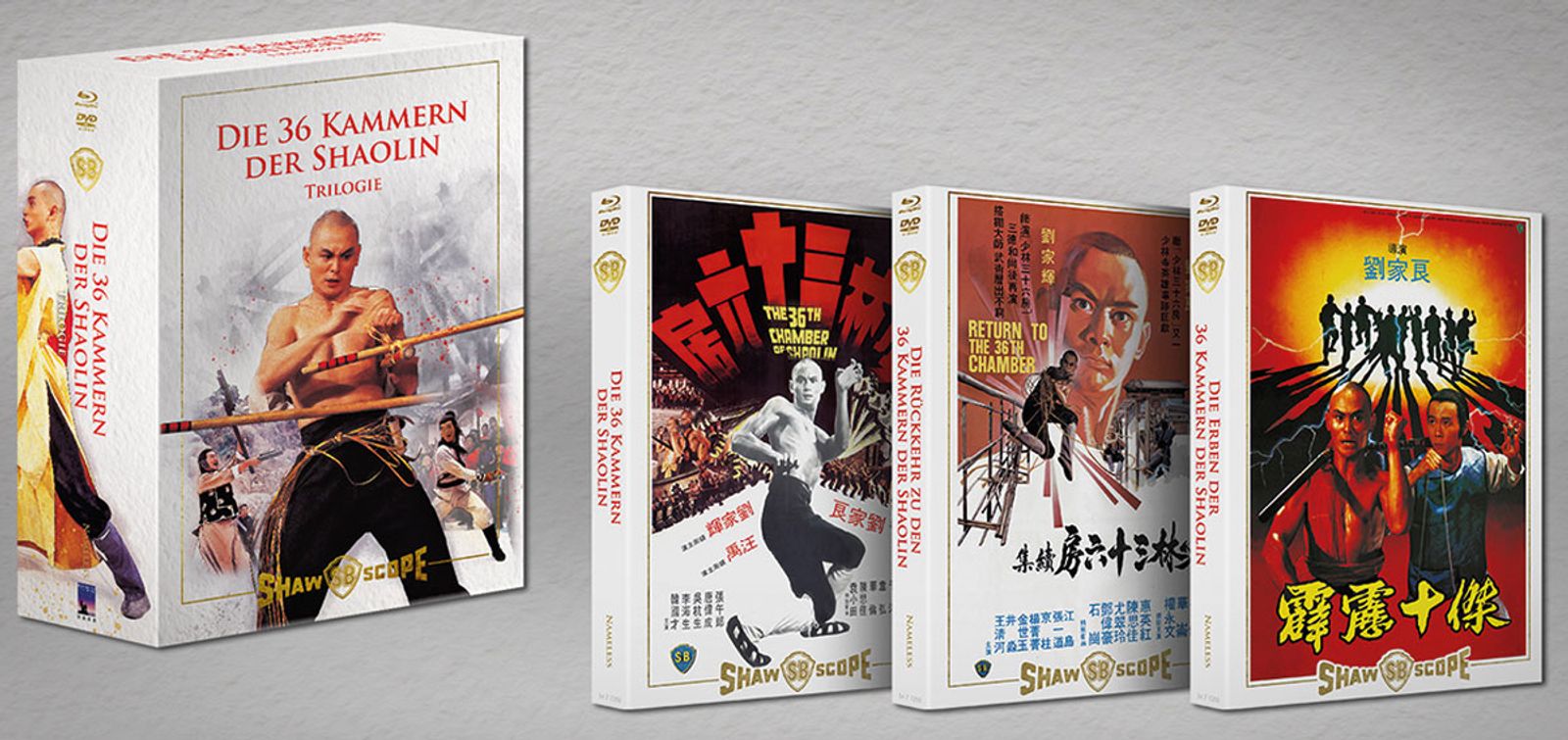 Die 36 Kammern der Shaolin Trilogie | Schuber Edition - Cover A