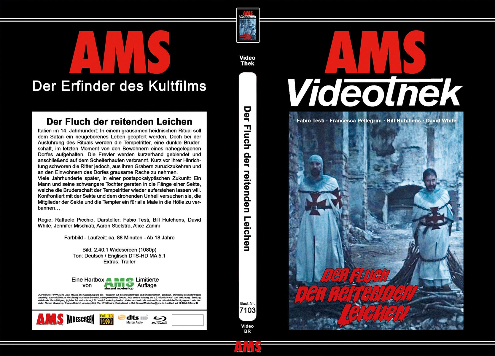 Der Fluch der reitenden Leichen I gr. Hartbox - AMS - Cover B - Lim.11