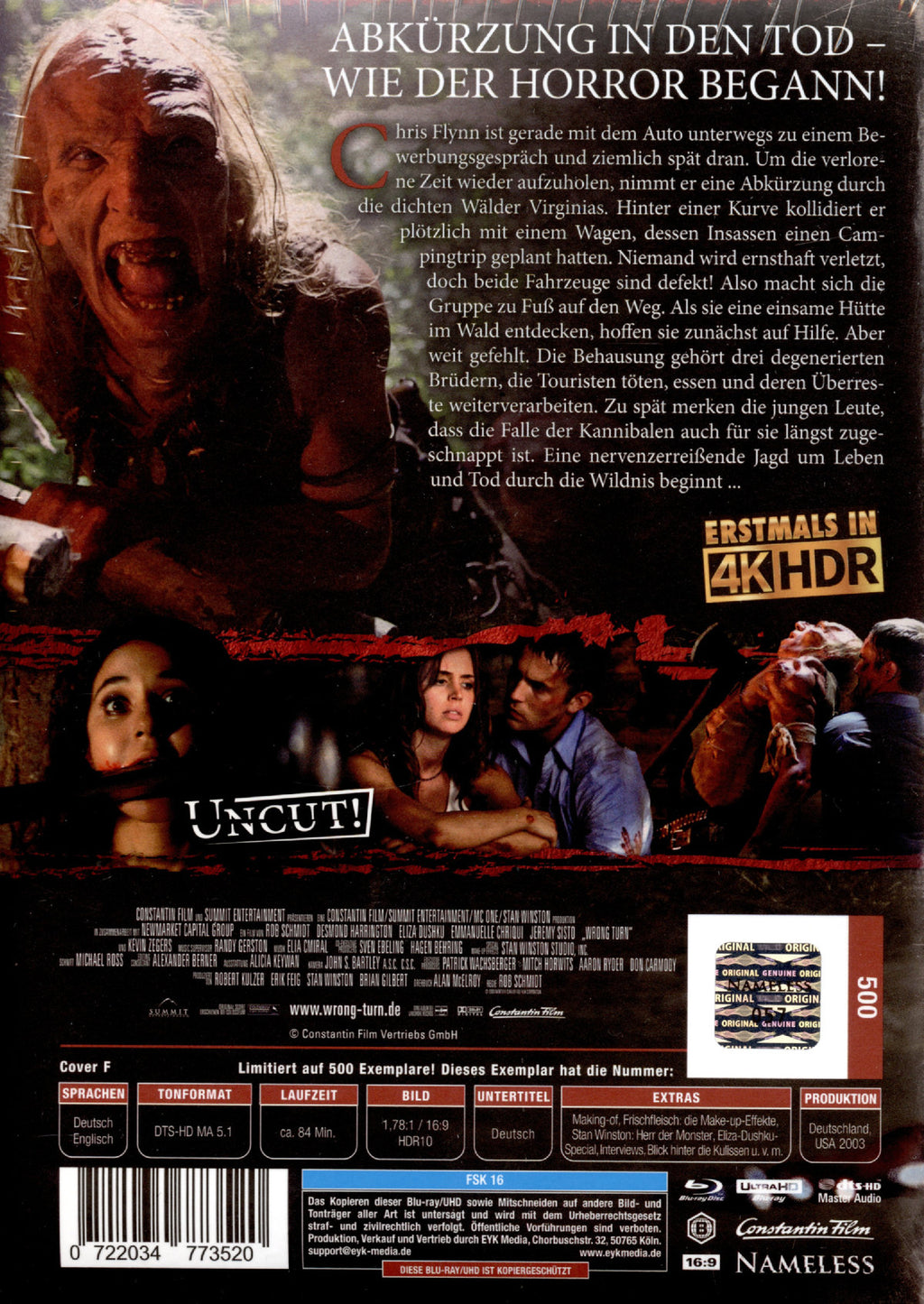 Wrong Turn  I  2-Disc Mediabook (Cover F wattiert) - limitiert auf 500 Stück