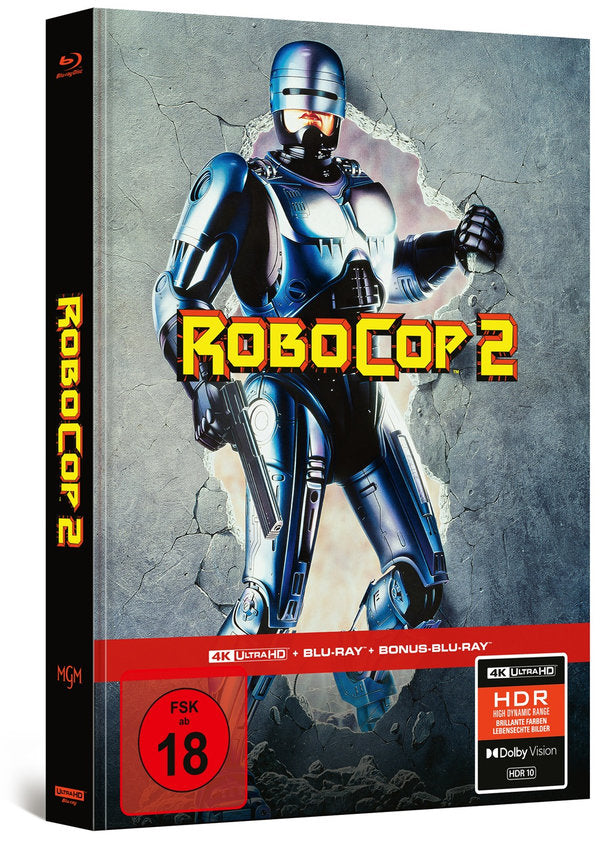 RoboCop 2  I   (4K UHD) - 3-Disc Limited Mediabook - Uncut