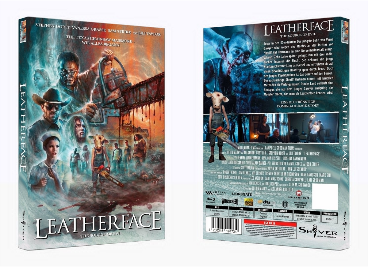 Leatherface I Cover A - gr. 2 Disc Hartbox  - Limitiert auf 69 Stück + Uncut BR