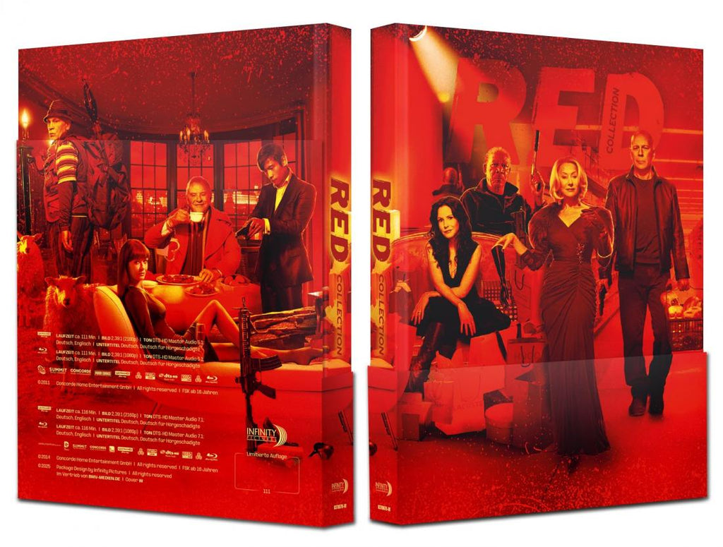 R.E.D. 1+2 Collection I 4-Disc Mediabook (Cover B wattiert) - limitiert auf 111 Stück