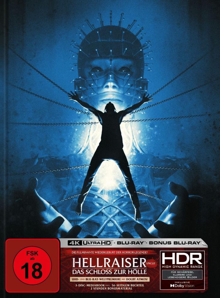 Hellraiser - Das Schloss zur Hölle I (4K UHD) - 3-Disc Mediabook (Cover E) - limitiert auf 666 Stück