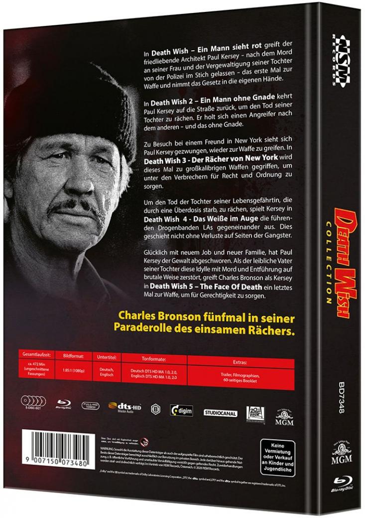 Death Wish 1-5 I 5-Disc Limited Edition Mediabook