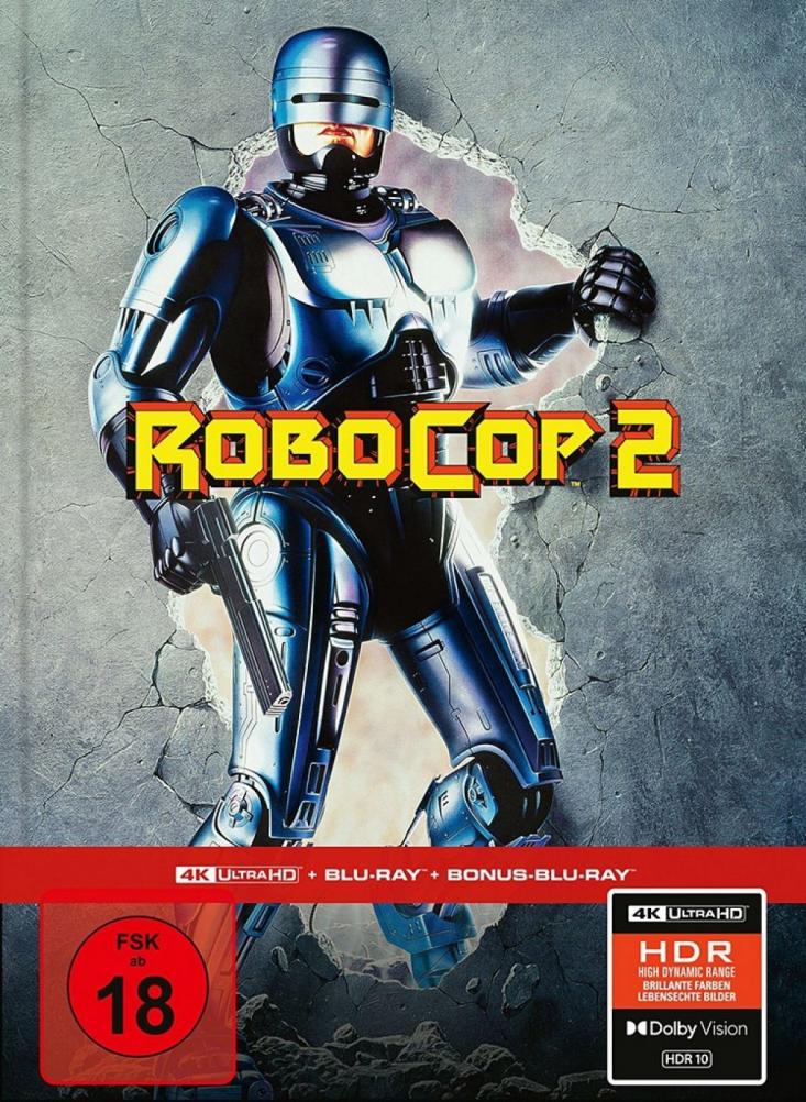 RoboCop 2  I   (4K UHD) - 3-Disc Limited Mediabook - Uncut
