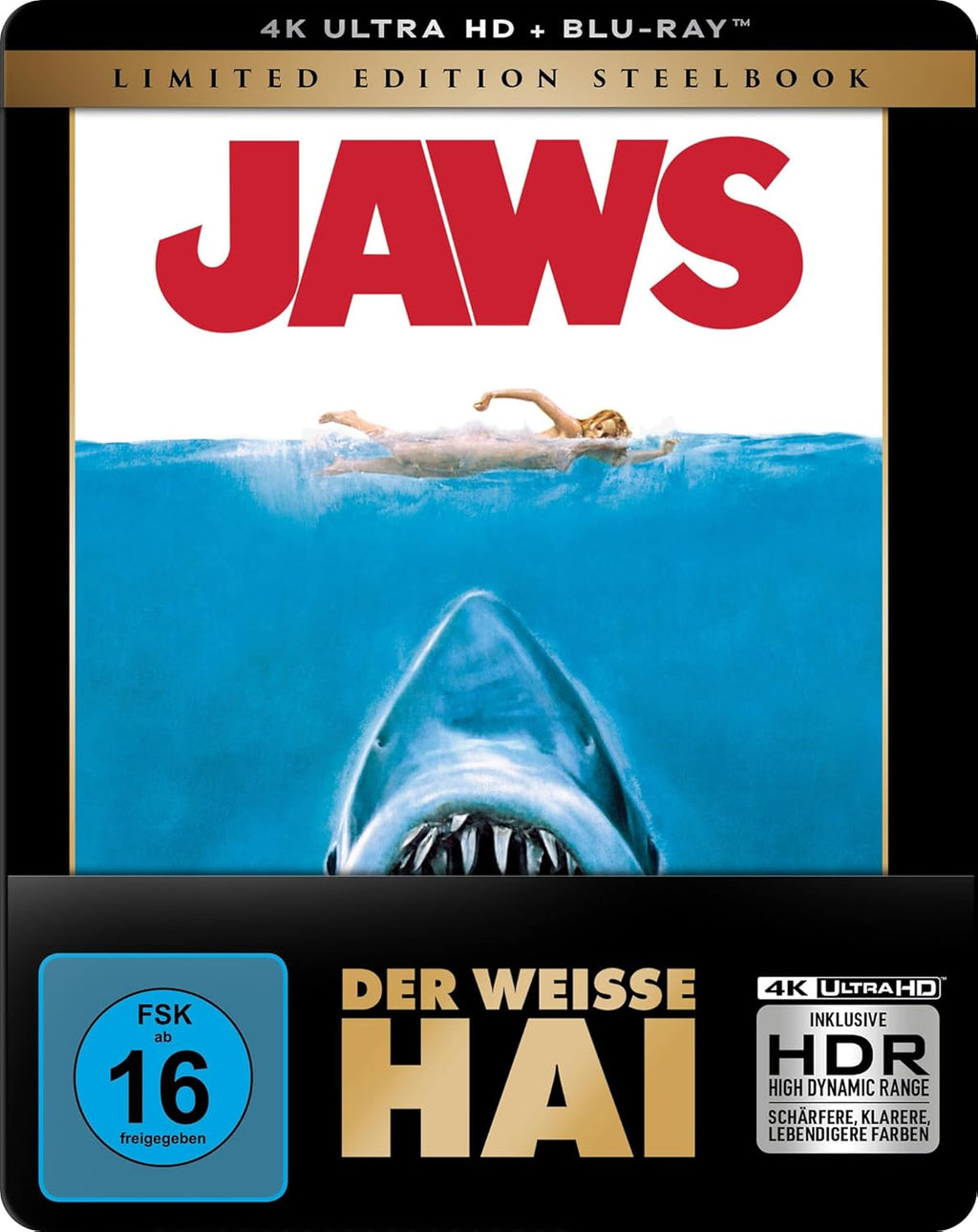 Der weiße Hai (4K UHD) I 3-Disc Steelbook