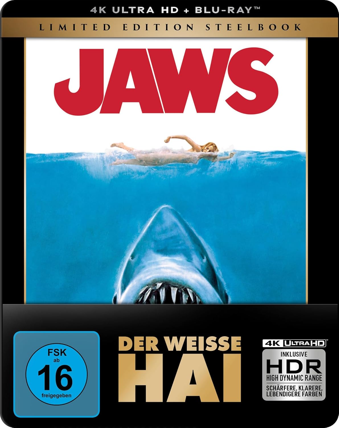 Der weiße Hai (4K UHD) I 3-Disc Steelbook