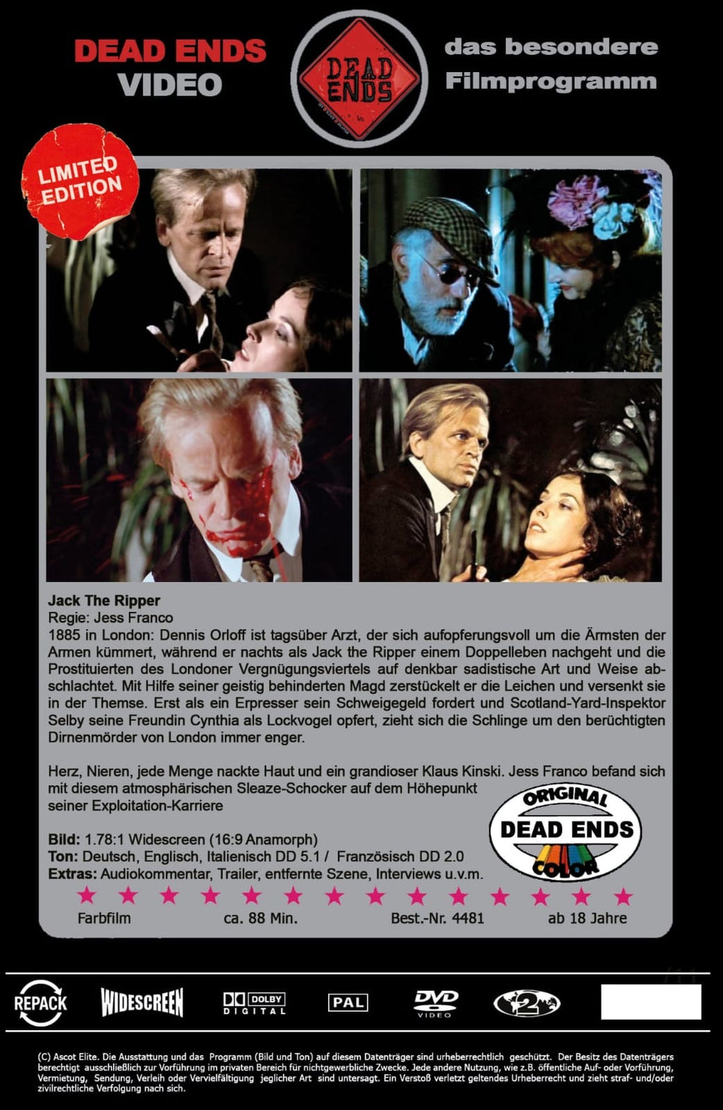 Jack the Ripper I gr. Hartbox - Dead Ends - Lim. 25