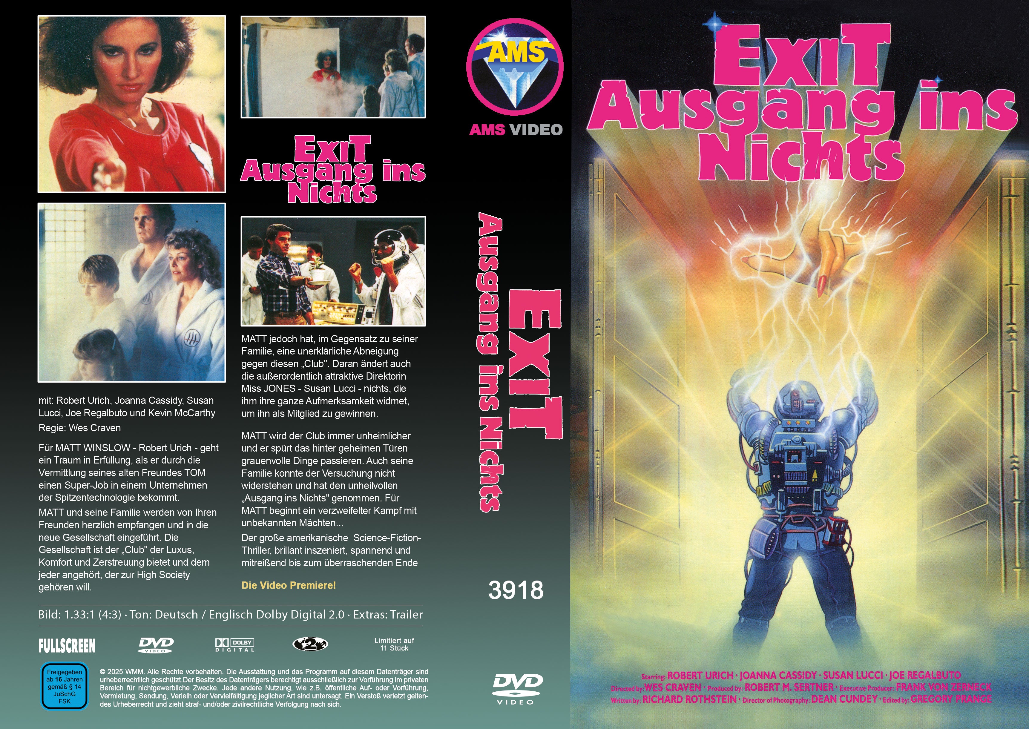 WES CRAVENS EXIT - AUSGANG INS NICHTS I VHS Retro Edition - DVD - AMS - Lim. 11