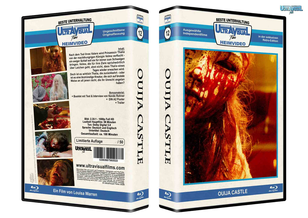 OUIJA CASTLE I Uncut - VHS Retro Box - BR - UltraVisual  - Lim. 50