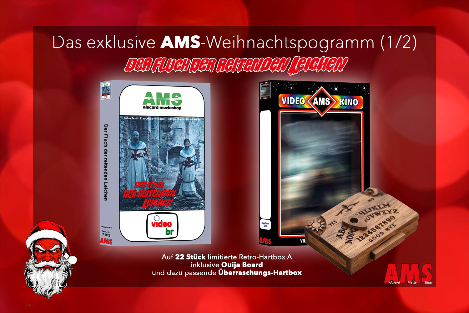 Der Fluch der reitenden Leichen - (Weihnachtshartbox 2025 + Überraschungshartbox + Ouija Miniboard )- AMS - Lim. 22